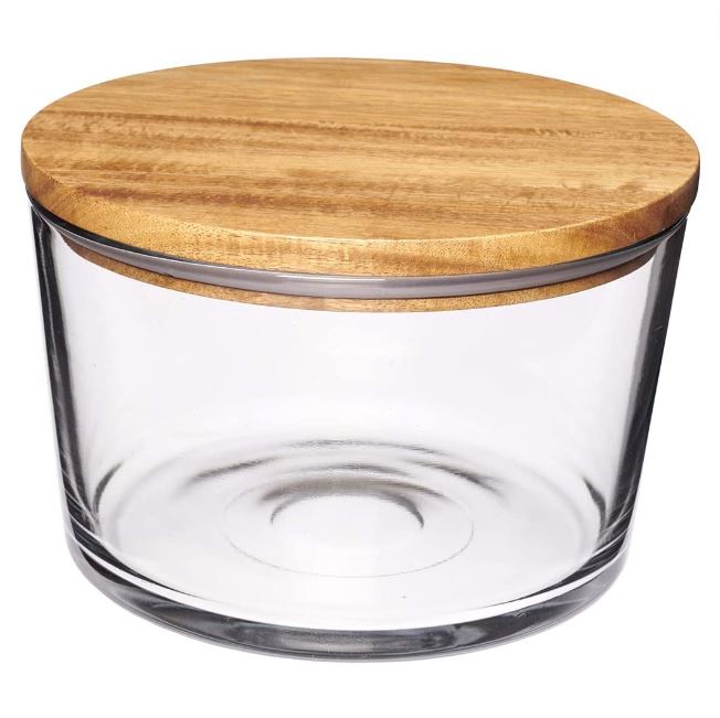 Anchor Hocking Party Bowl with Acacia Wood Lid