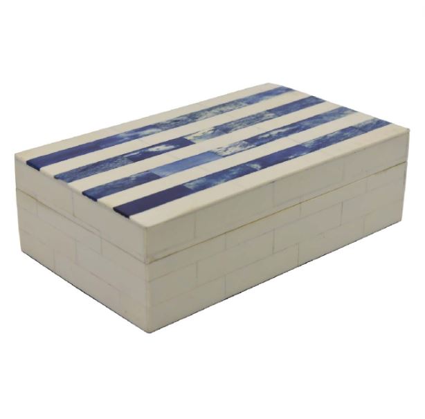 Decorative Striped Wooden Box