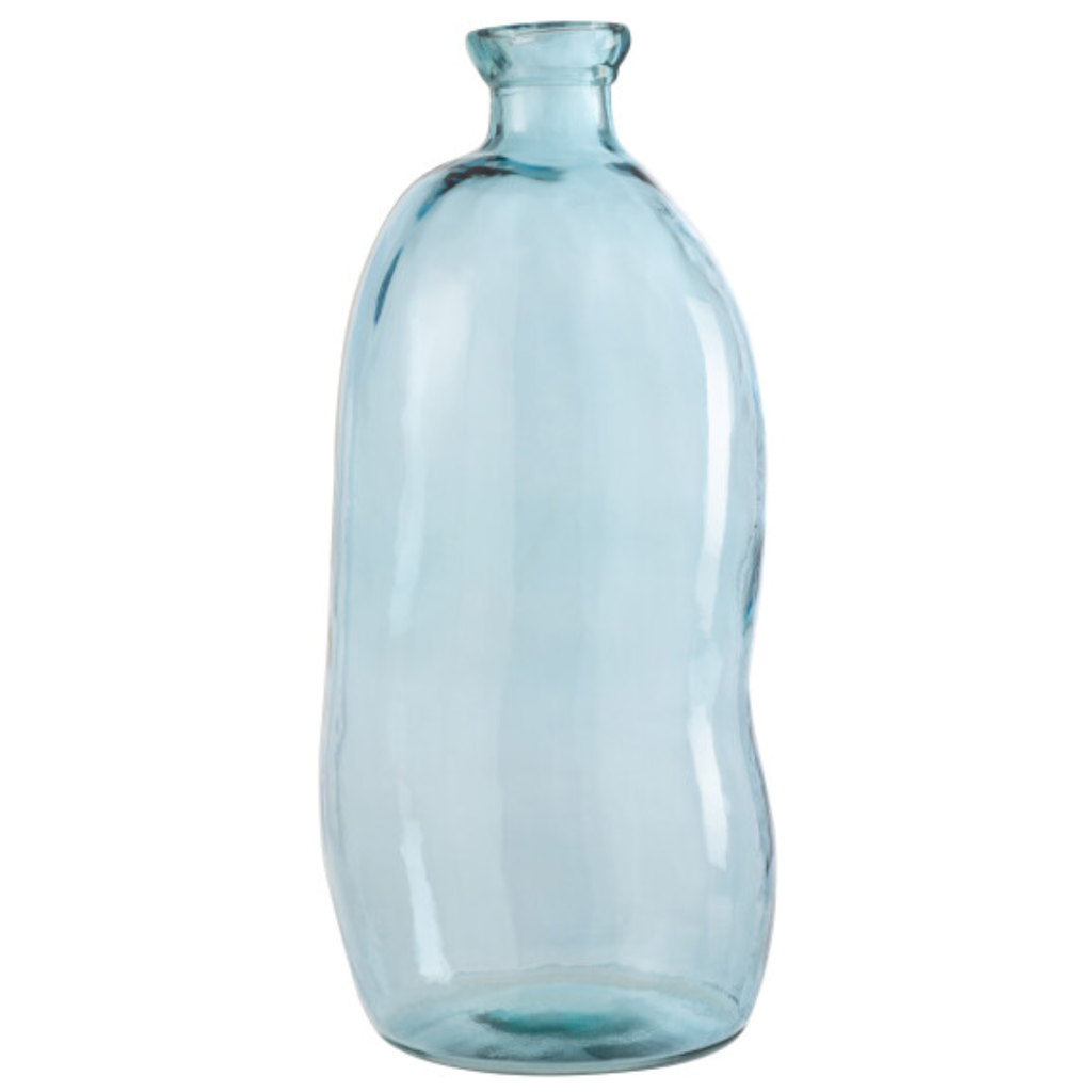 Olivia Light Blue Glass Vase 28in
