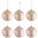 Blush Glass Ornament 3in
