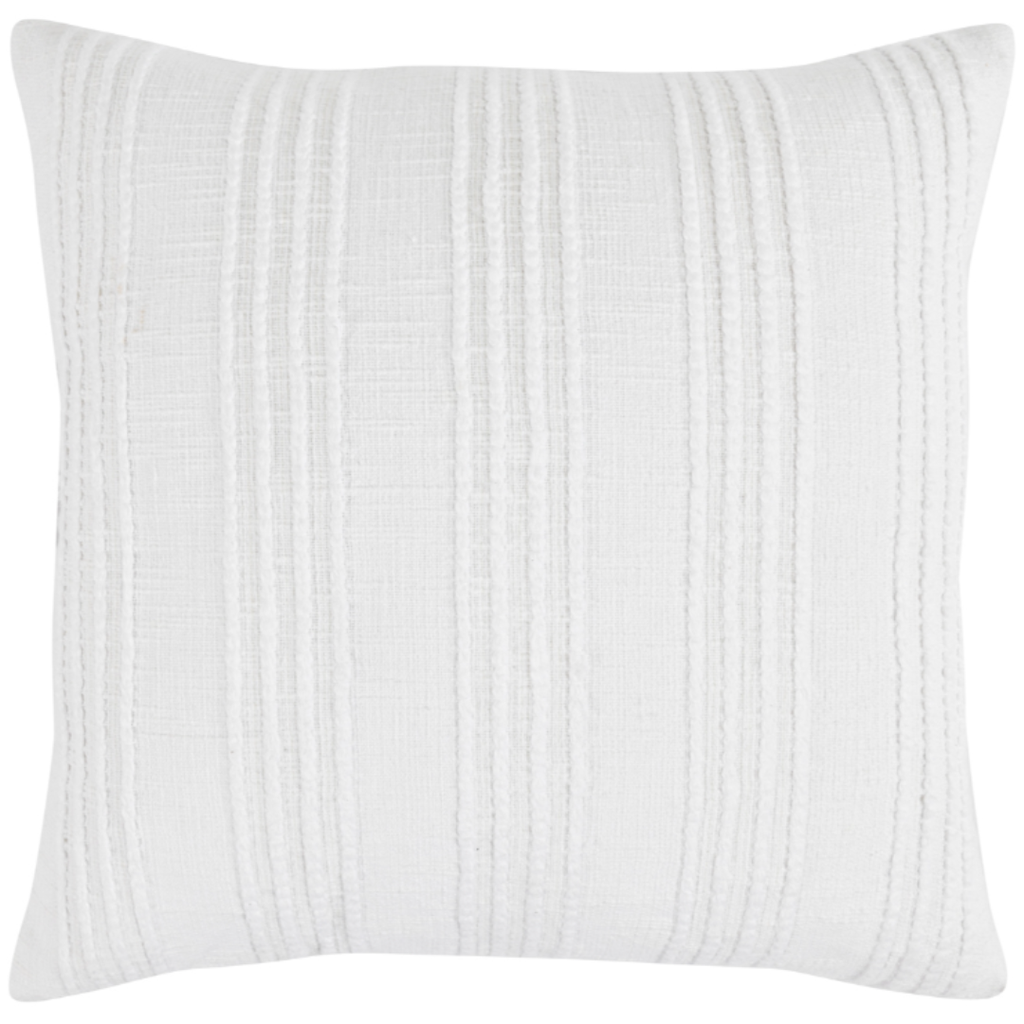 Gratitude White Pillow 22x22in