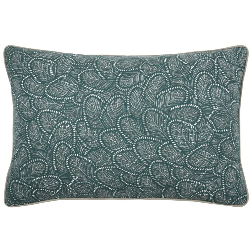 Mahonia Pillow Emerald 16x24in