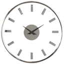 Silver Aluminum Wall Clock w/ Clear Face 14in