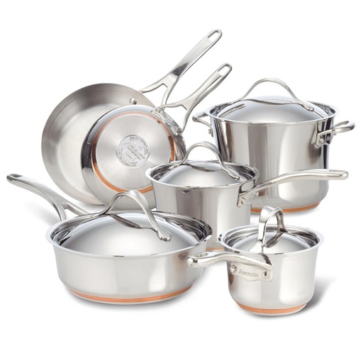[133688-BB] Anolon Nouvelle Stainless Steel Set 10-Piece