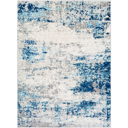 [169168-BB] Chester Abstract Blue Rug 5x7