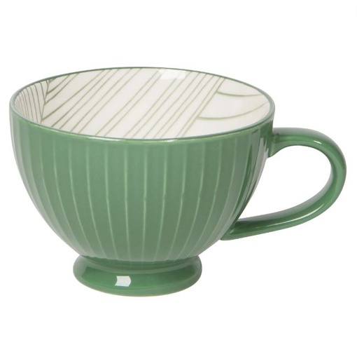 [170010-BB] Stamped Latte Mug Elm Green 14 oz