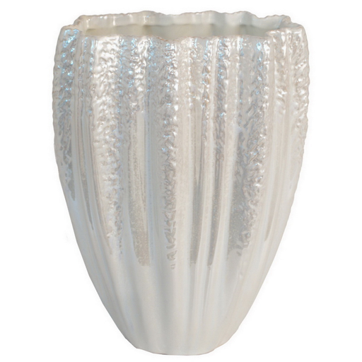 [171309-BB] Fluted Ceramic Vase 14in