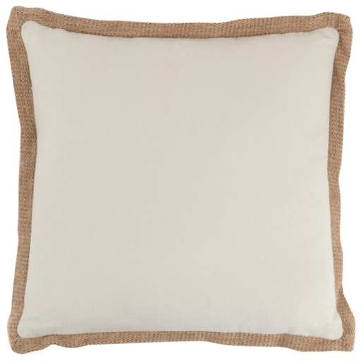 [171621-BB] Jute Border Pillow Cream 20in