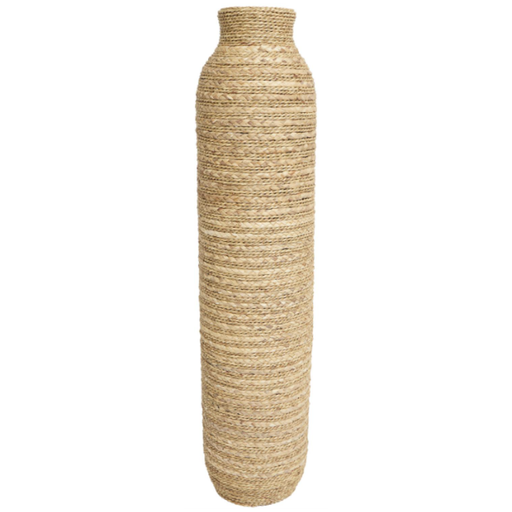 [172536-BB] Brown Seagrass Handmade Vase 9x40in