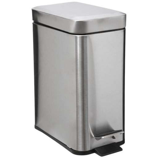 [173521-BB] Rectangle Soft Close Step Can Stainless Steel 5L