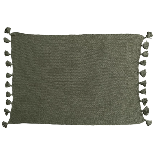 [174701-BB] Dark Green Knit Throw 60x50in
