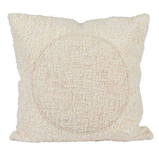 [174737-BB] Sherpa & Embroidery Pillow 20in
