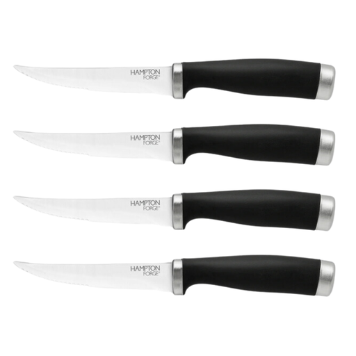 [174896-BB] Hampton Forge Epicure Black Steak Knives Set of 4
