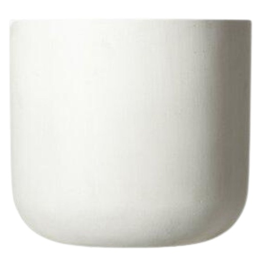 [175235-BB] Joy Concrete Planter White 11.5in