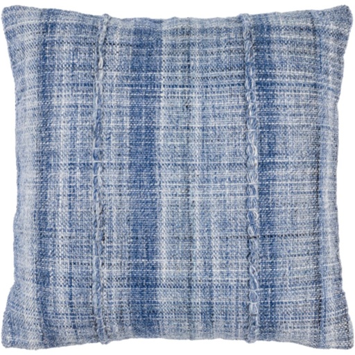 [175512-BB] Mudcloth Pillow Blue 20in