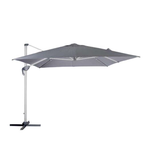 [177430K-BB] Equador Grey Cantilever LED Outdoor Umbrella with Base
