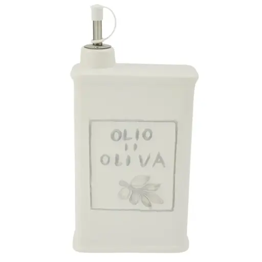 [179855-BB] Ceramic Olive Oil Dispenser White 22oz