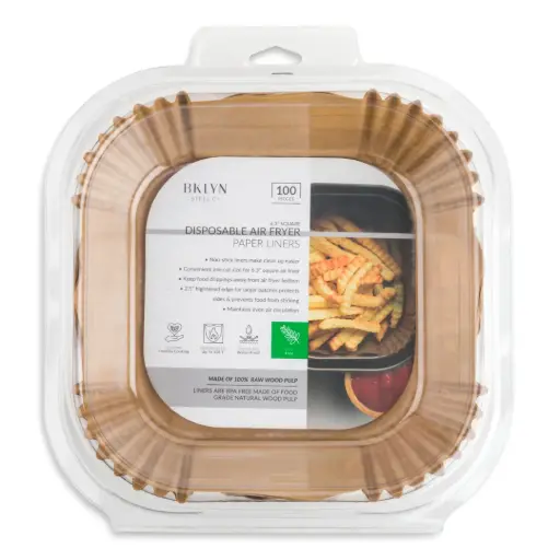 [179864-BB] Disposable Air Fryer Liners Natural 6.3in 100pc