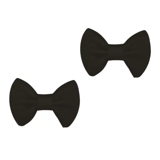 [179867-BB] Silicone Bow Pot Holder Set Onyx 2pc