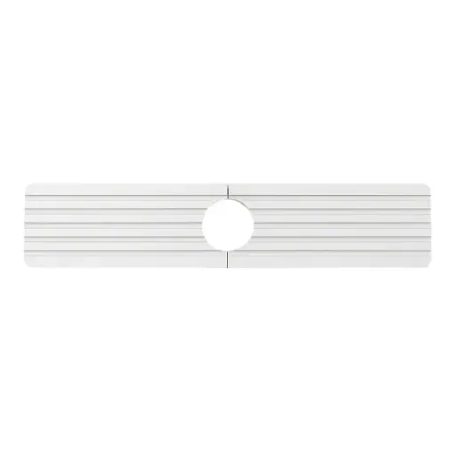 [179871-BB] Ribbed Diatomite Skink Splash Mat White
