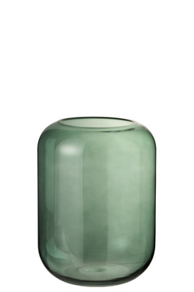 [165304-BB] Green Cylinder Vase  9in x 12in