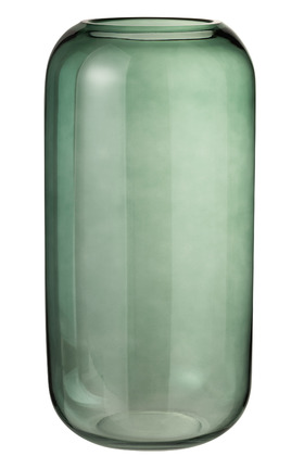 [165305-BB] Green Cylinder Vase  10in x 19in