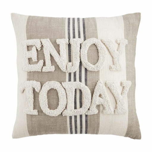 [165493-BB] Enjoy Today Striped Pillow  18in
