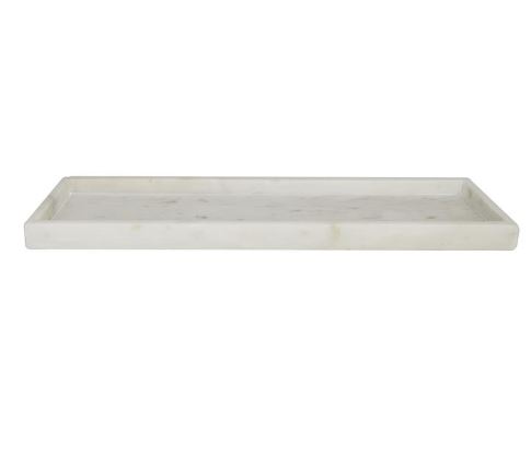 [165906-BB] White Marble Tray 22in