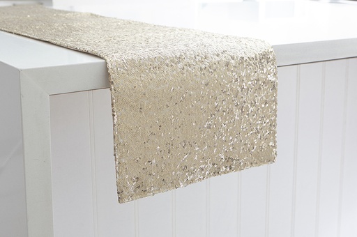 [159238-BB] Luxe Sequin Runner Gold