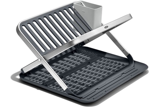 [166649-BB] OXO Aluminum Fold Flat Dish Rack