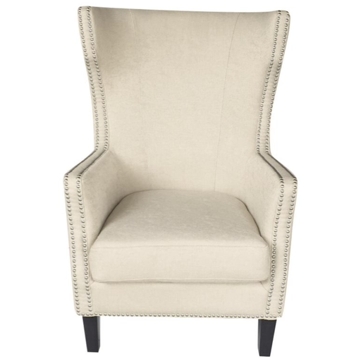 [166731-BB] Roma Wingback Chair Pearl