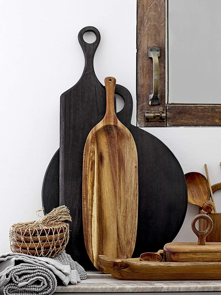 Black Acacia Wood Cutting Board 14x18in