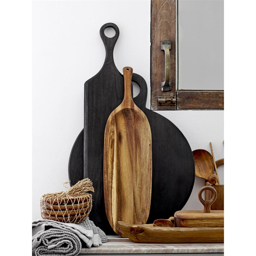 Black Acacia Wood Cutting Board 27x10in