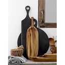 Black Acacia Wood Cutting Board 27x10in