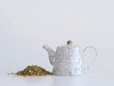 Black Dots and Gold Teapot