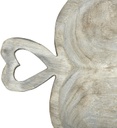 Greywash Heart Wood Bowl 14in
