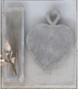 Greywash Heart Wood Bowl 14in