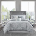 Emory King Comforter Set Grey
