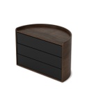 Moona 3 Drawer Storage Box Black Walnut