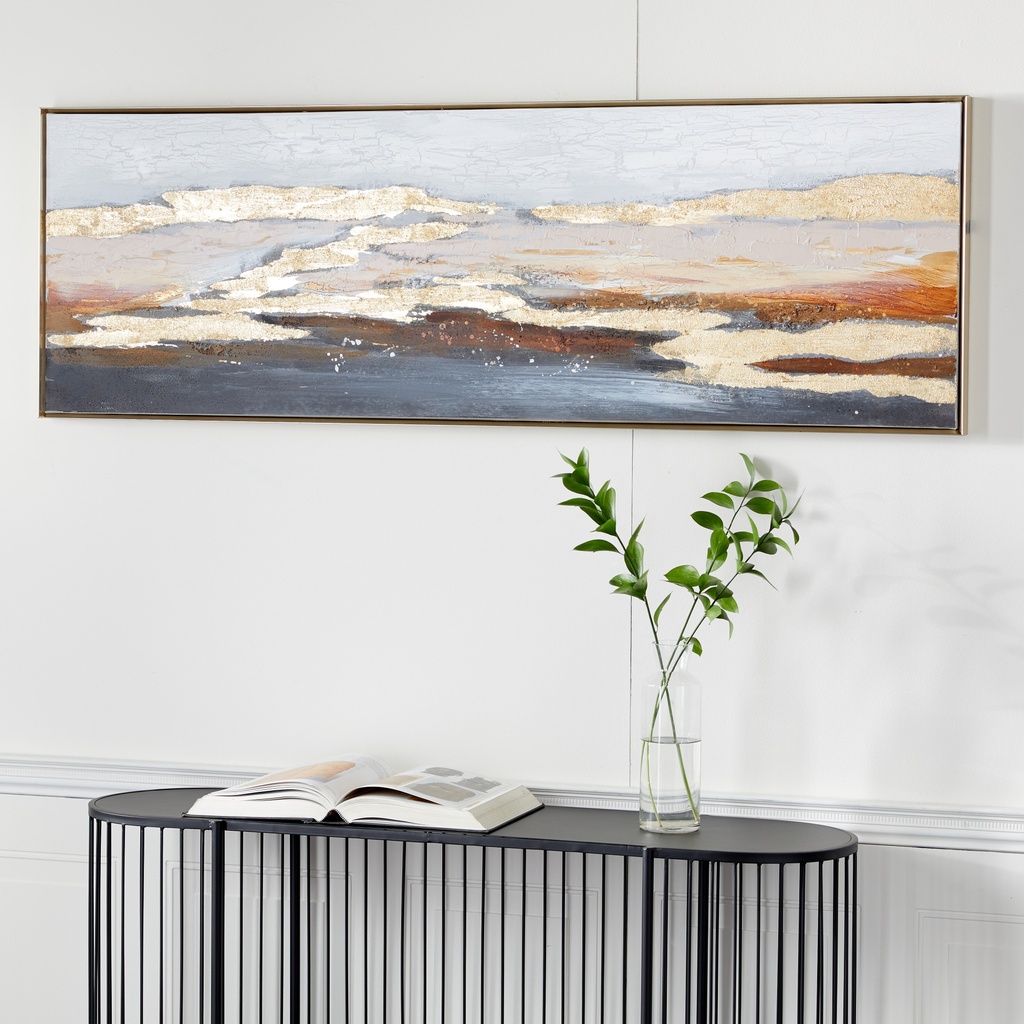 Earth Landscape Framed Canvas 60x20in