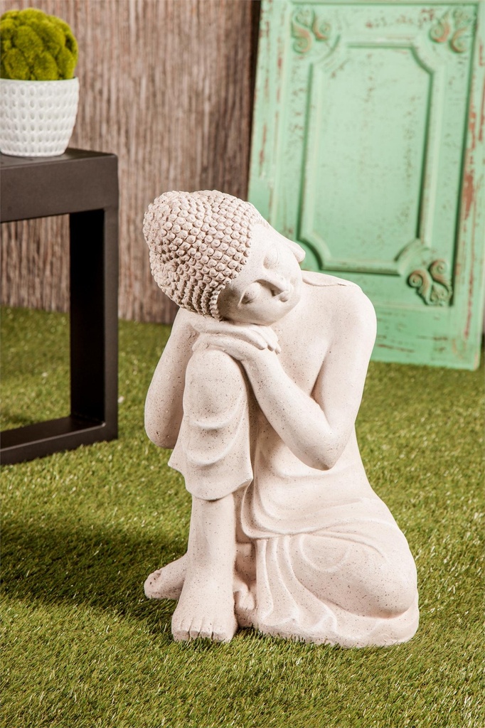 Seated Buddha Stone Statue 20in