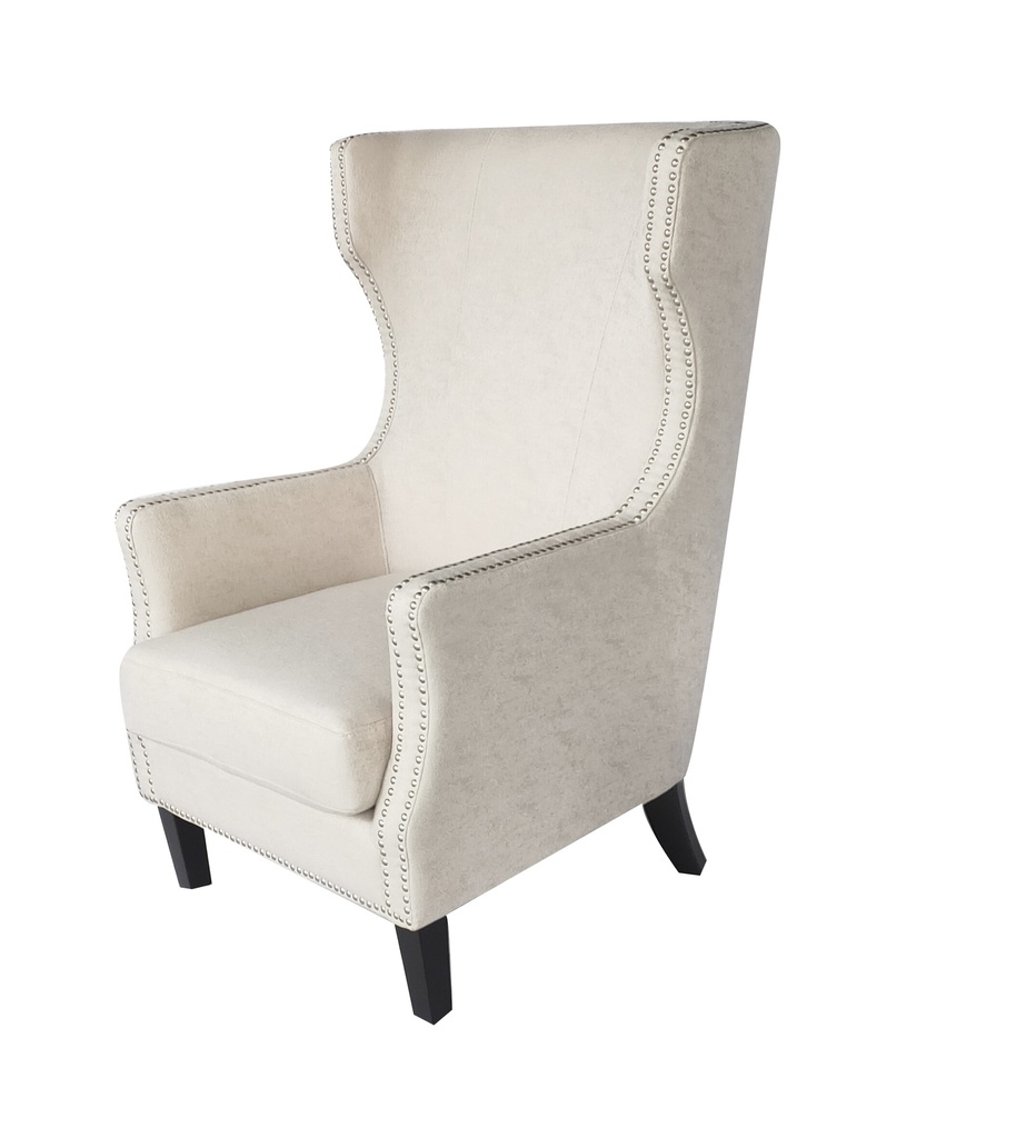 Roma Wingback Chair Ivory