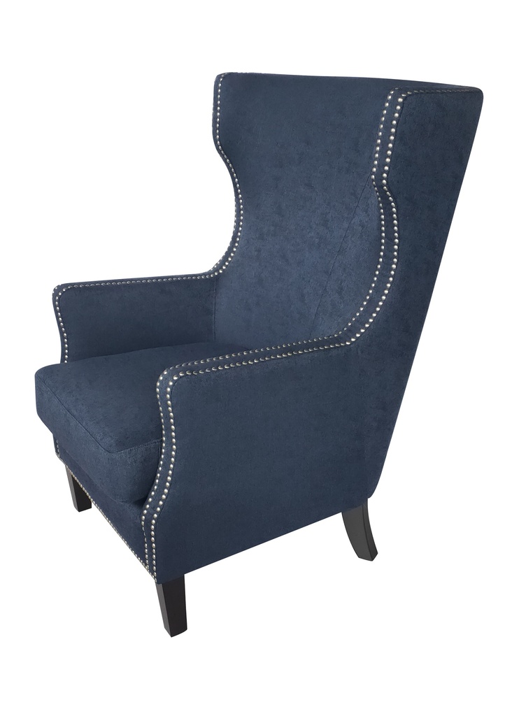 Roma Wingback Chair Navy