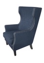 Roma Wingback Chair Navy
