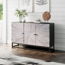 ASTRAL PLAINS GREY WASH 3 DOOR ACCENT CABINET