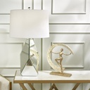 Multi-Faceted Mirror Table Lamp 30in