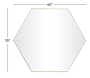 Hexagon Gold Mirror 40in