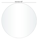 Minimalist White Round Mirror 42in