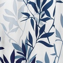 Navy Leaves Shower Curtain