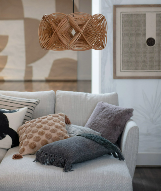 Blush Tufted Dot Pillow 18in